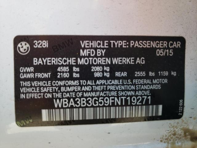 Photo 10 from auction – 2015 BMW 328 XI with VIN WBA3B3G59FNT19271