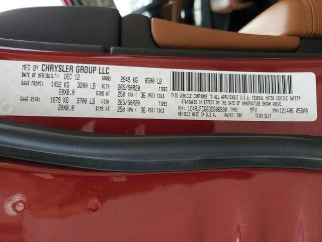 Photo 10 from auction – 2013 JEEP GRAND CHER with VIN 1C4RJFCG6DC606990