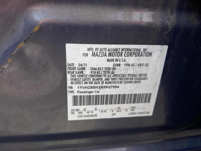 Photo 10 from auction – 2011 MAZDA 6 I with VIN 1YVHZ8BH3B5M27554