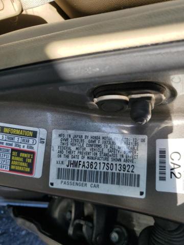 Photo 10 from auction – 2007 HONDA CIVIC HYBR with VIN JHMFA36217S013922