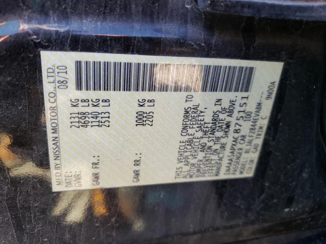 Photo 10 from auction – 2010 NISSAN MAXIMA S with VIN 1N4AA5APXAC875151