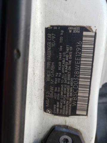 Photo 10 from auction – 1998 BMW M3 AUTOMAT with VIN WBSCD0328WEE12916