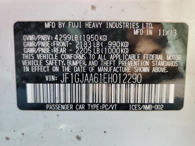Photo 10 from auction – 2014 SUBARU IMPREZA with VIN JF1GJAA61EH012290