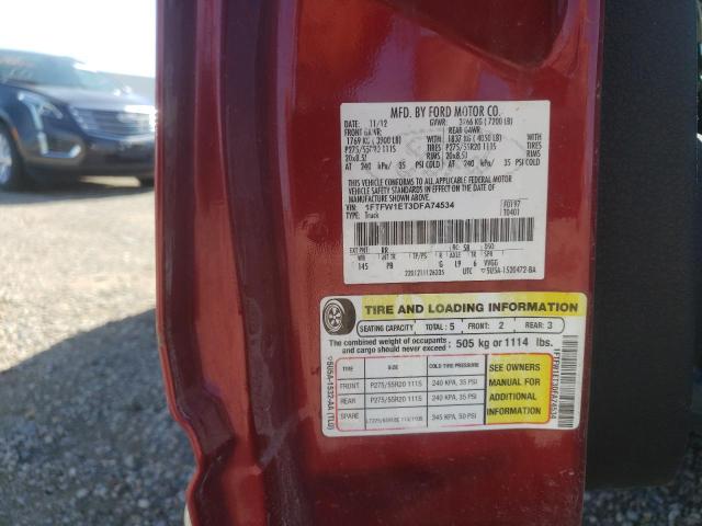 Photo 10 from auction – 2013 FORD F150 SUPER with VIN 1FTFW1ET3DFA74534