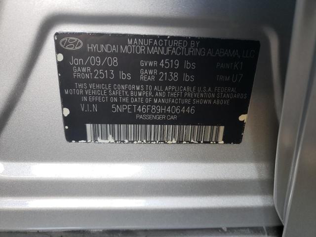 Photo 10 from auction – 2009 HYUNDAI SONATA GLS with VIN 5NPET46F89H406446