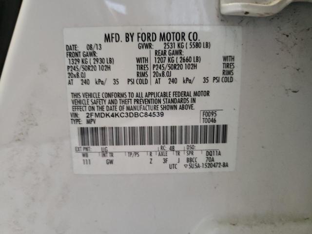 Photo 10 from auction – 2013 FORD EDGE LIMIT with VIN 2FMDK4KC3DBC84539
