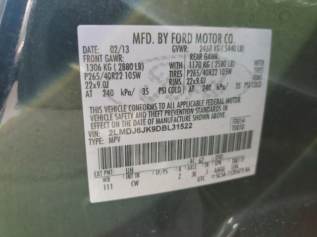 Photo 10 from auction – 2013 LINCOLN MKX with VIN 2LMDJ6JK9DBL31522