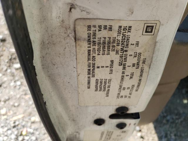 Photo 10 from auction – 1998 CHEVROLET CAVALIER with VIN 1G1JC5247W7191725