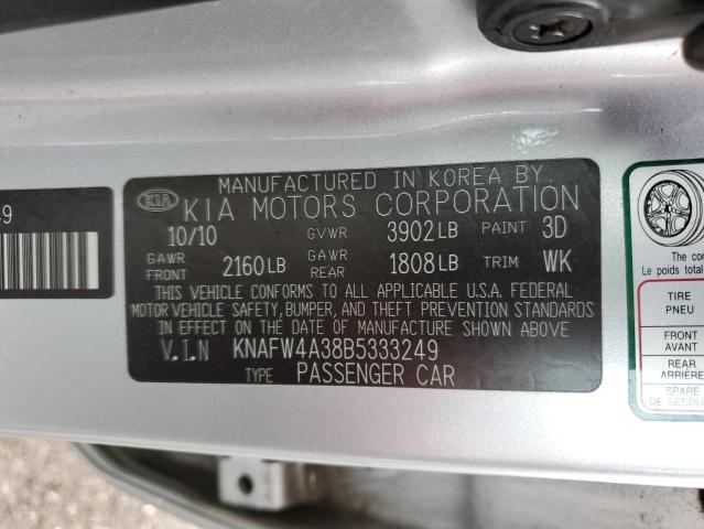 Zdjęcie 10 z aukcji – 2011 KIA FORTE SX z VIN KNAFW4A38B5333249