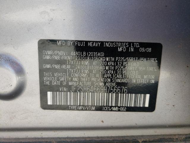Photo 10 from auction – 2009 SUBARU FORESTER 2 with VIN JF2SH64669H756676