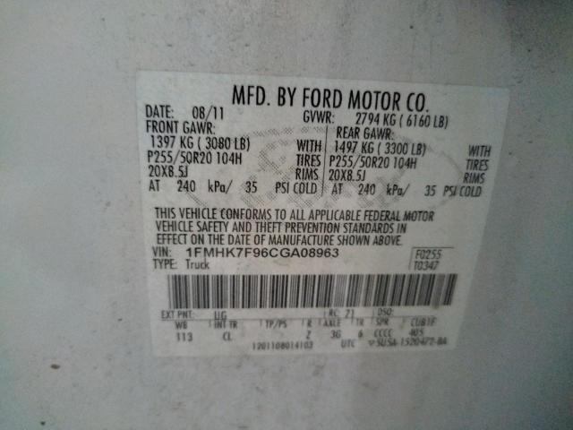 Photo 10 from auction – 2012 FORD EXPLORER L with VIN 1FMHK7F96CGA08963