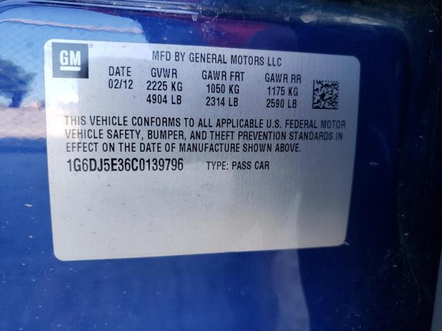 Photo 10 from auction – 2012 CADILLAC CTS PERFOR with VIN 1G6DJ5E36C0139796
