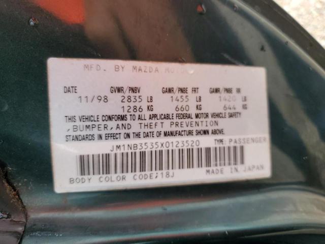 Photo 10 from auction – 1999 MAZDA MX-5 MIATA with VIN JM1NB3535X0123520