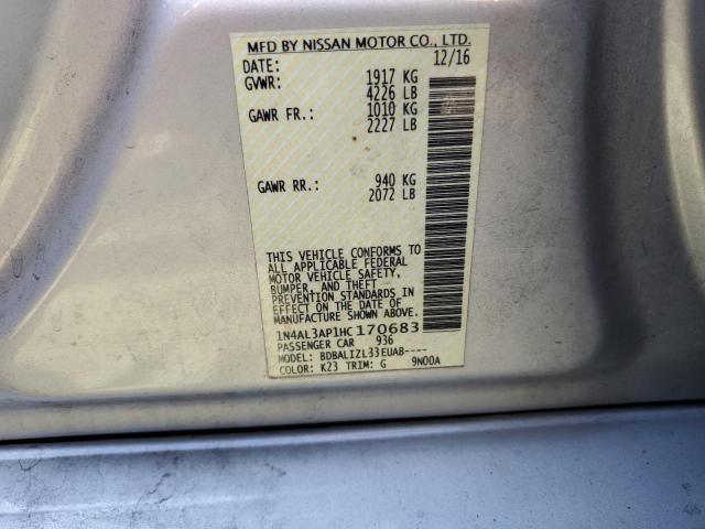 Photo 10 from auction – 2017 NISSAN ALTIMA 2.5 with VIN 1N4AL3AP1HC170683