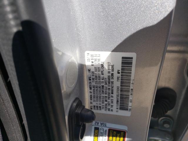 Photo 10 from auction – 2014 HONDA CR-V EXL with VIN 5J6RM4H75EL070243