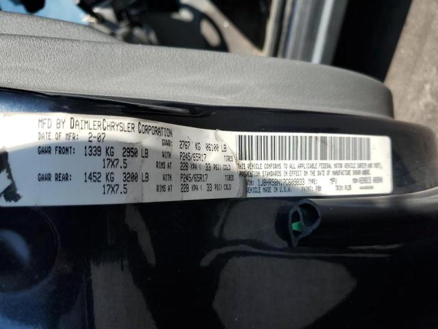 Photo 10 from auction – 2007 JEEP GRAND CHER with VIN 1J8HR58N17C609833