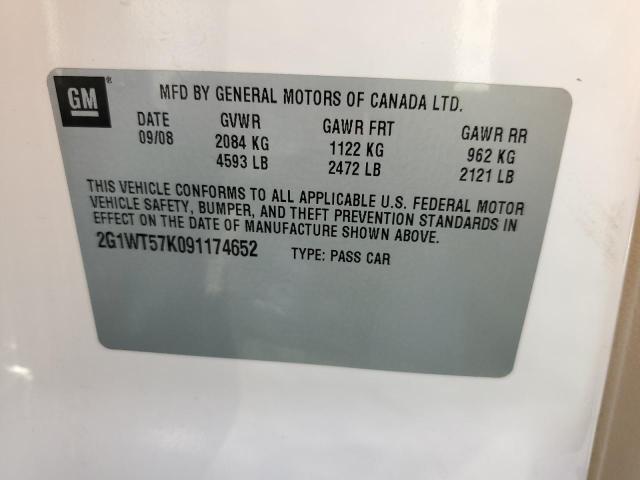 Photo 10 from auction – 2009 CHEVROLET IMPALA 1LT with VIN 2G1WT57K091174652