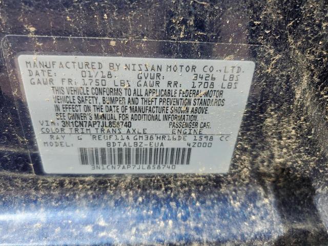 Photo 10 from auction – 2018 NISSAN VERSA S with VIN 3N1CN7AP7JL858740