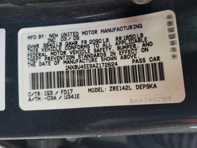 Photo 10 from auction – 2010 TOYOTA COROLLA with VIN 1NXBU4EE9AZ172624