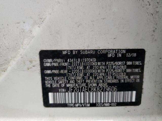 Photo 10 from auction – 2019 SUBARU CROSSTREK with VIN JF2GTAEC8K8279606
