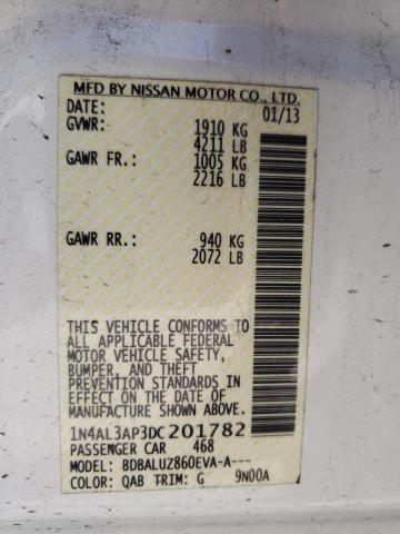 Photo 10 from auction – 2013 NISSAN ALTIMA 2.5 with VIN 1N4AL3AP3DC201782