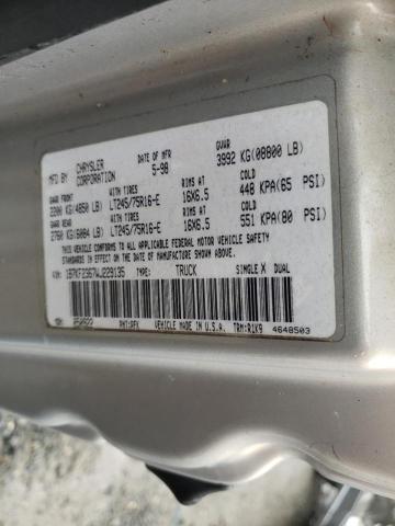 Foto 10 de la subasta – 1998 DODGE RAM 2500 con VIN 1B7KF2367WJ229135