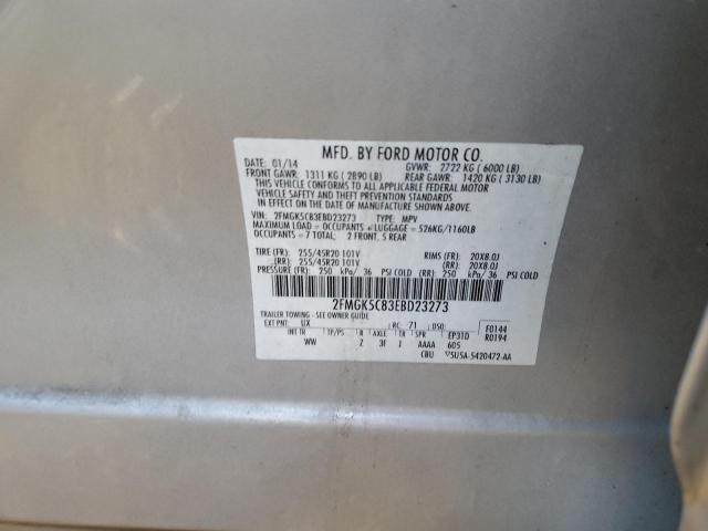 Photo 10 from auction – 2014 FORD FLEX SEL with VIN 2FMGK5C83EBD23273