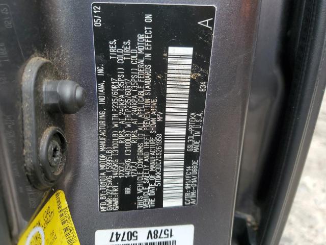 Photo 10 from auction – 2012 TOYOTA SIENNA LE with VIN 5TDKK3DC7CS261958