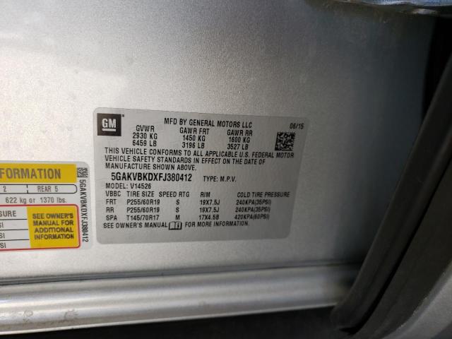Photo 10 from auction – 2015 BUICK ENCLAVE with VIN 5GAKVBKDXFJ380412