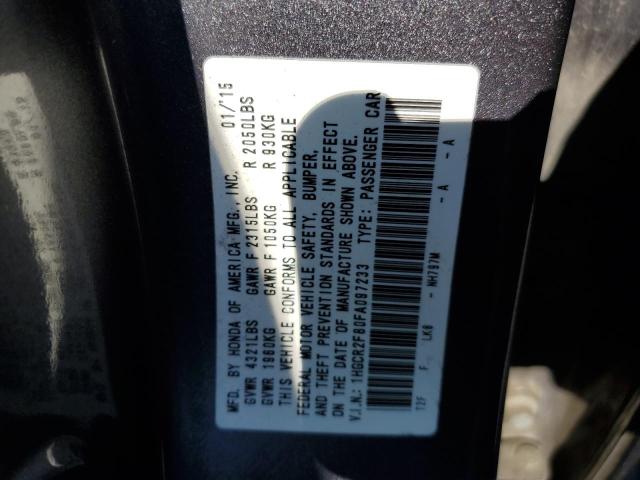 Photo 10 from auction – 2015 HONDA ACCORD EXL with VIN 1HGCR2F80FA097233