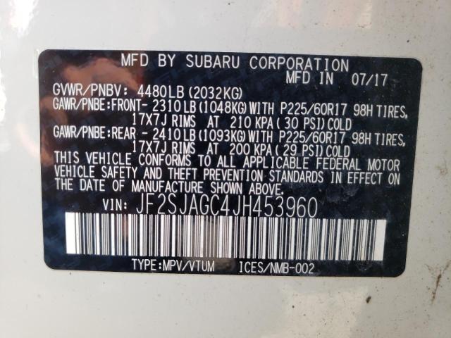 Photo 10 from auction – 2018 SUBARU FORESTER 2 with VIN JF2SJAGC4JH453960