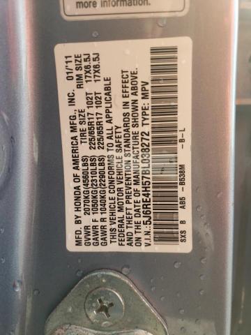 Photo 10 from auction – 2011 HONDA CR-V EX with VIN 5J6RE4H57BL038272
