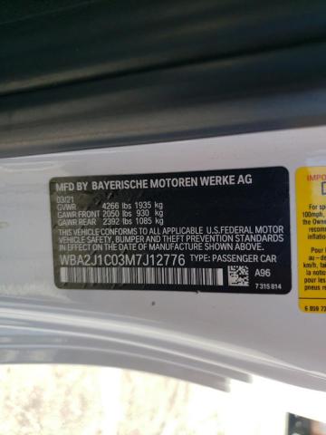 Photo 10 from auction – 2021 BMW 230I with VIN WBA2J1C03M7J12776