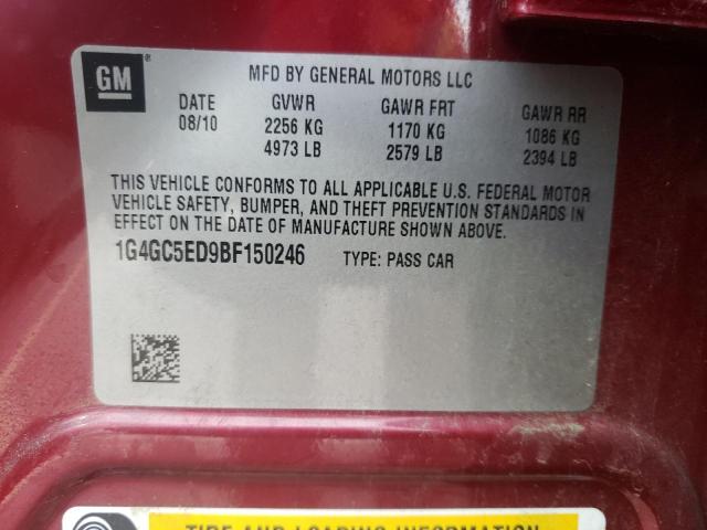Photo 10 from auction – 2011 BUICK LACROSSE C with VIN 1G4GC5ED9BF150246
