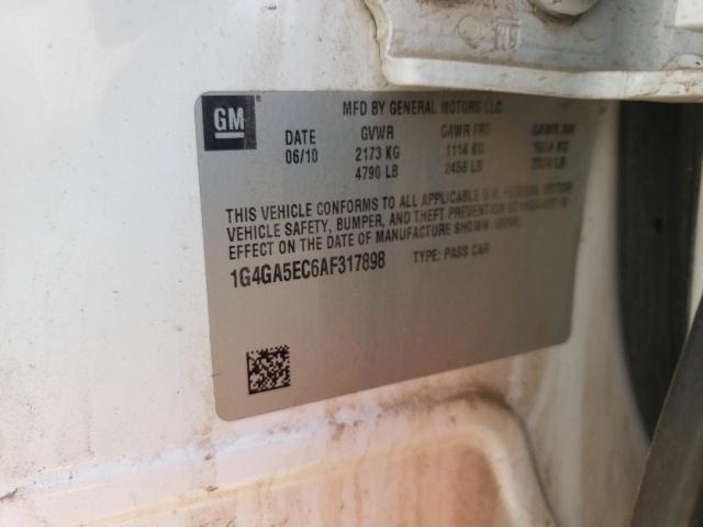 Photo 10 from auction – 2010 BUICK LACROSSE C with VIN 1G4GA5EC6AF317898
