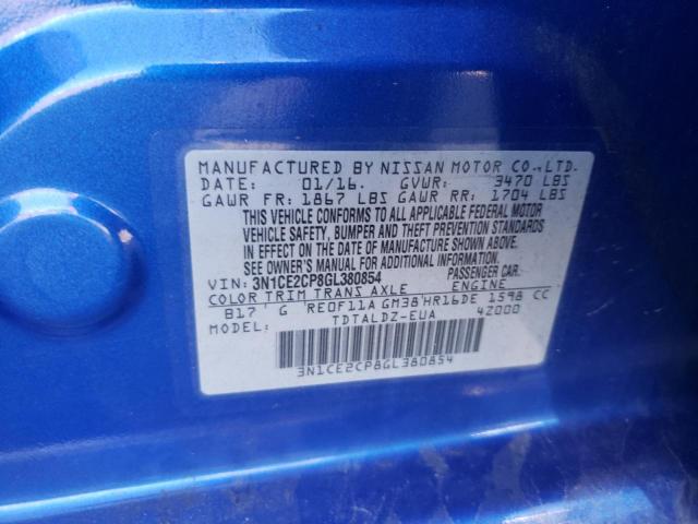 Photo 10 from auction – 2016 NISSAN VERSA NOTE with VIN 3N1CE2CP8GL380854