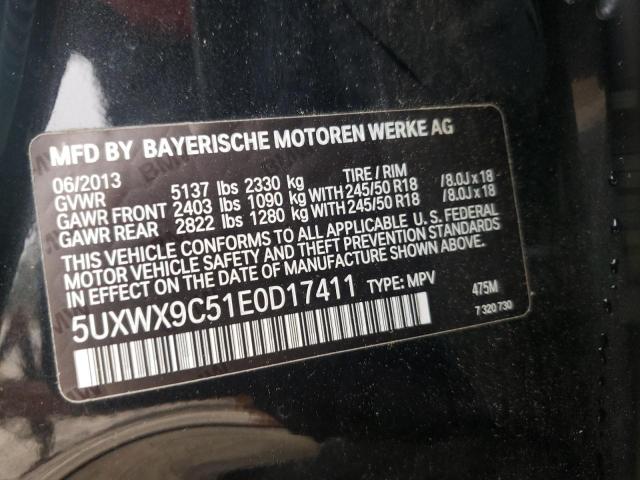 Photo 10 from auction – 2014 BMW X2 XDRIVE2 with VIN 5UXWX9C51E0D17411