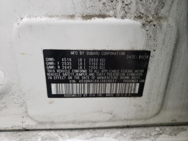 Photo 10 from auction – 2018 SUBARU LEGACY 2.5 with VIN 4S3BNAC68J3028631
