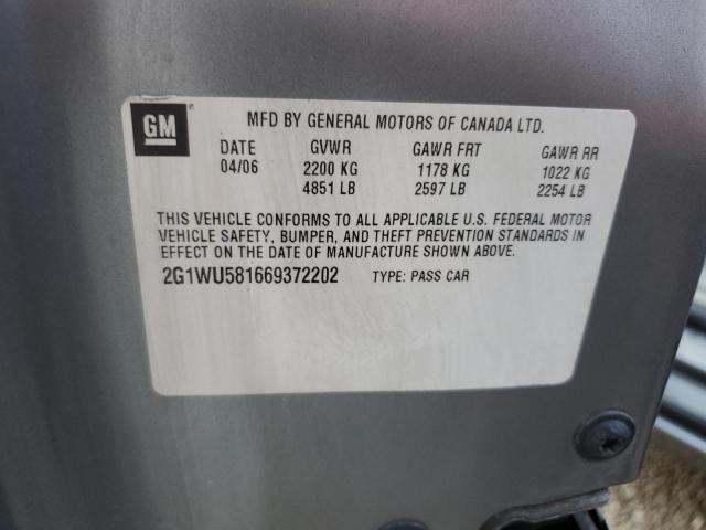 Photo 10 from auction – 2006 CHEVROLET IMPALA LTZ with VIN 2G1WU581669372202