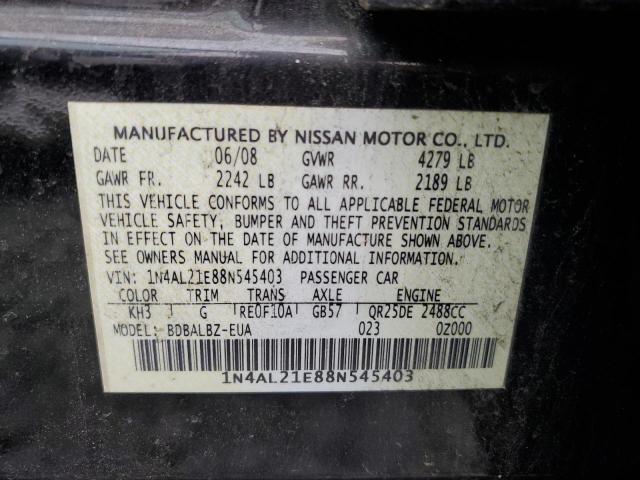 Photo 10 from auction – 2008 NISSAN ALTIMA 2.5 with VIN 1N4AL21E88N545403
