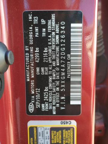 Photo 10 from auction – 2013 KIA OPTIMA LX with VIN 5XXGM4A72DG126340