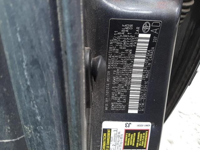 Photo 10 from auction – 2011 TOYOTA COROLLA BA with VIN 2T1BU4EE4BC674590