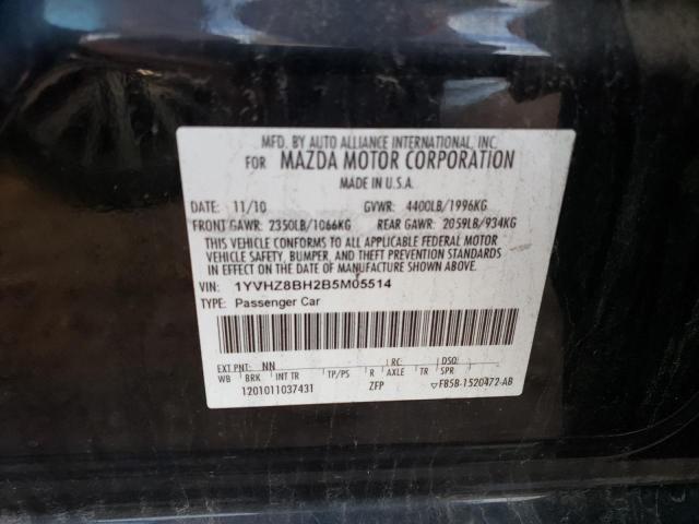 Photo 10 from auction – 2011 MAZDA 6 I with VIN 1YVHZ8BH2B5M05514