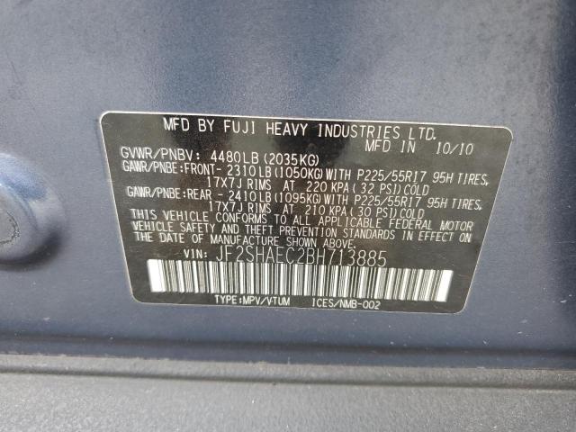 Photo 10 from auction – 2011 SUBARU FORESTER L with VIN JF2SHAEC2BH713885