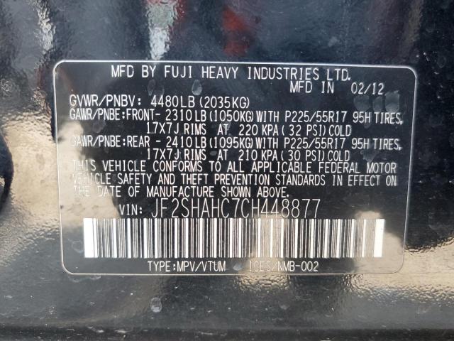 Photo 10 from auction – 2012 SUBARU FORESTER T with VIN JF2SHAHC7CH448877