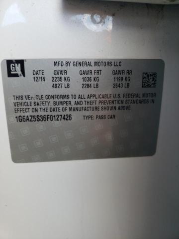 Photo 10 from auction – 2015 CADILLAC CTS PREMIU with VIN 1G6AZ5S36F0127426