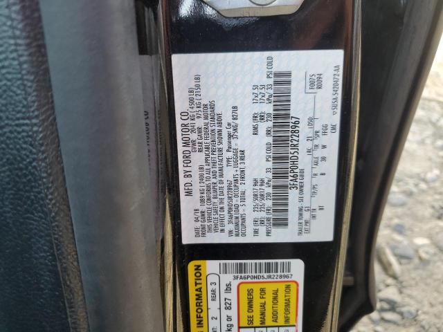 Photo 10 from auction – 2018 FORD FUSION SE with VIN 3FA6P0HD5JR228967