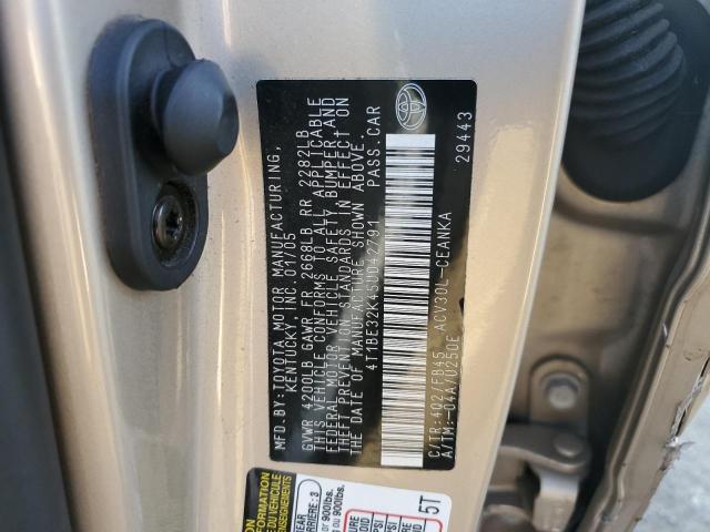 Photo 10 from auction – 2005 TOYOTA CAMRY LE with VIN 4T1BE32K45U042791