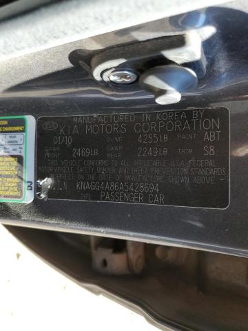 Photo 10 from auction – 2010 KIA OPTIMA LX with VIN KNAGG4A86A5428694