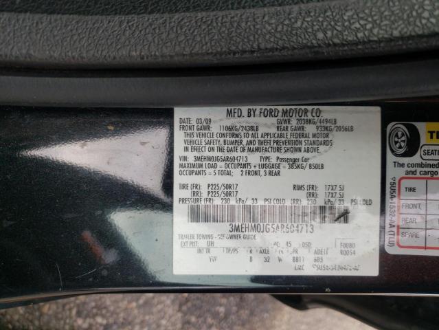 Photo 10 from auction – 2010 MERCURY MILAN with VIN 3MEHM0JG5AR604713